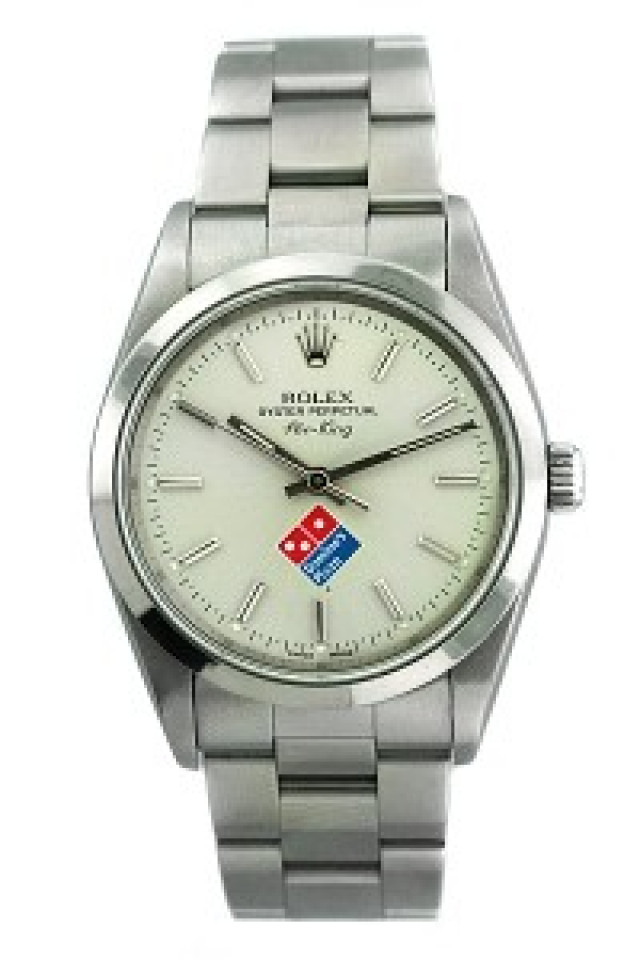 Pre-Owned Rolex Air King 14000 with White Domino's Pizza Dial